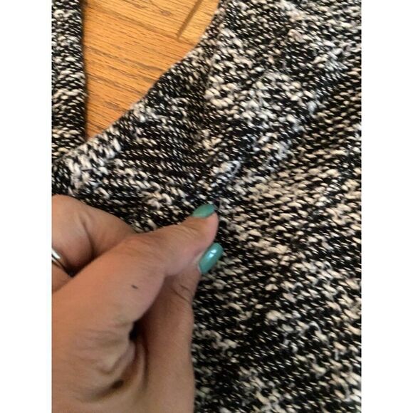 Maurices women’s Tweed black white Zip-Up asymmetrical Jacket blazer Size Small - Picture 6 of 10